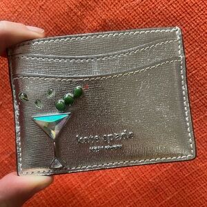 Kate Spade Shaken Not Stirred Metallic Card Wallet